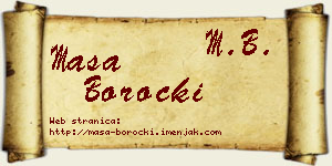 Maša Borocki vizit kartica